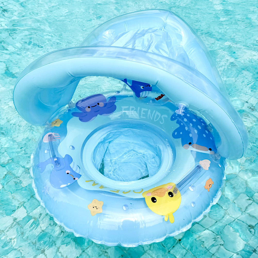Pull Buoy Swimming - 1Pcs Sunshade Swim Ring Inflatable Pool
