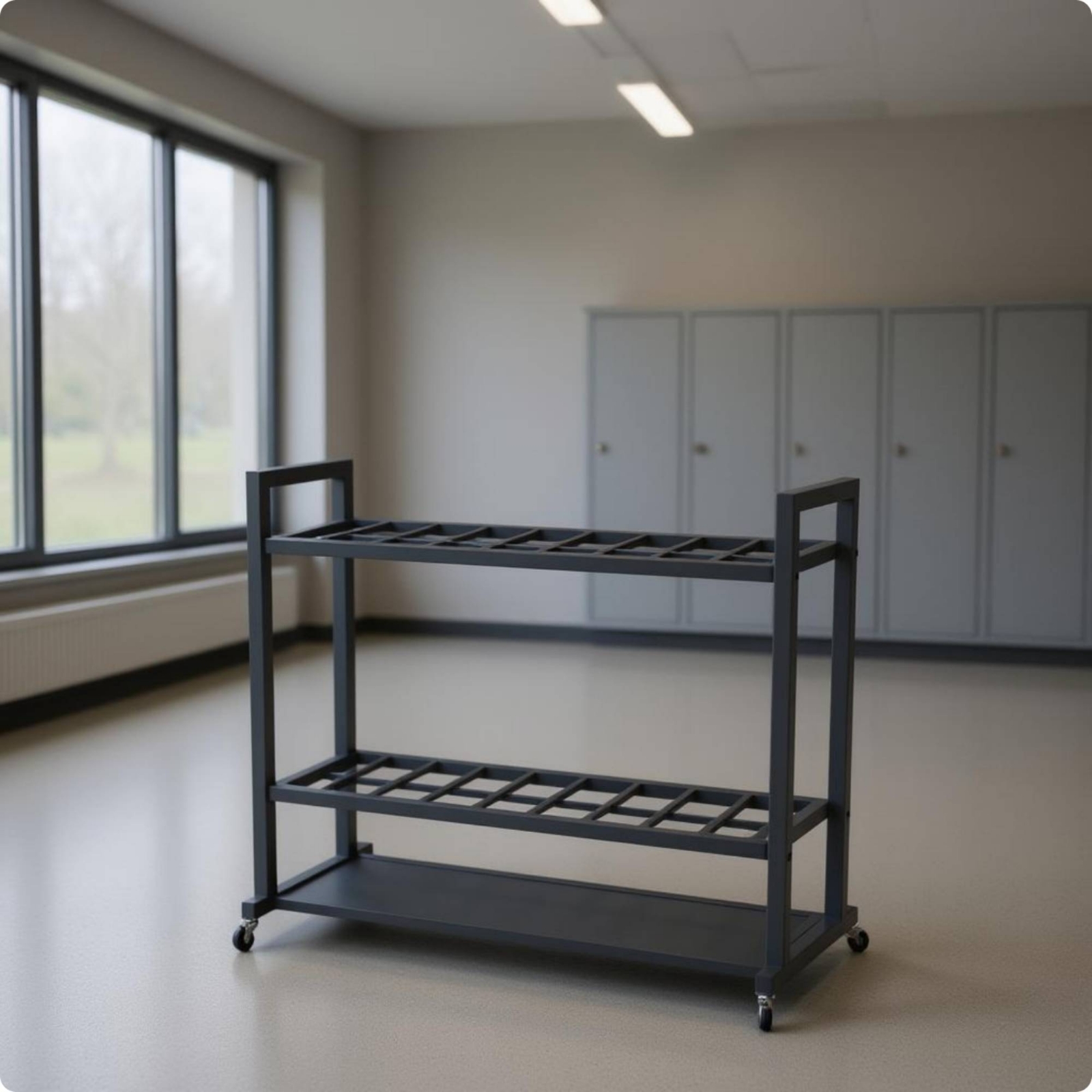 Lacrosse Stick Rack Solid Base - Sports Equipment Locker incelemesi ve fiyatı