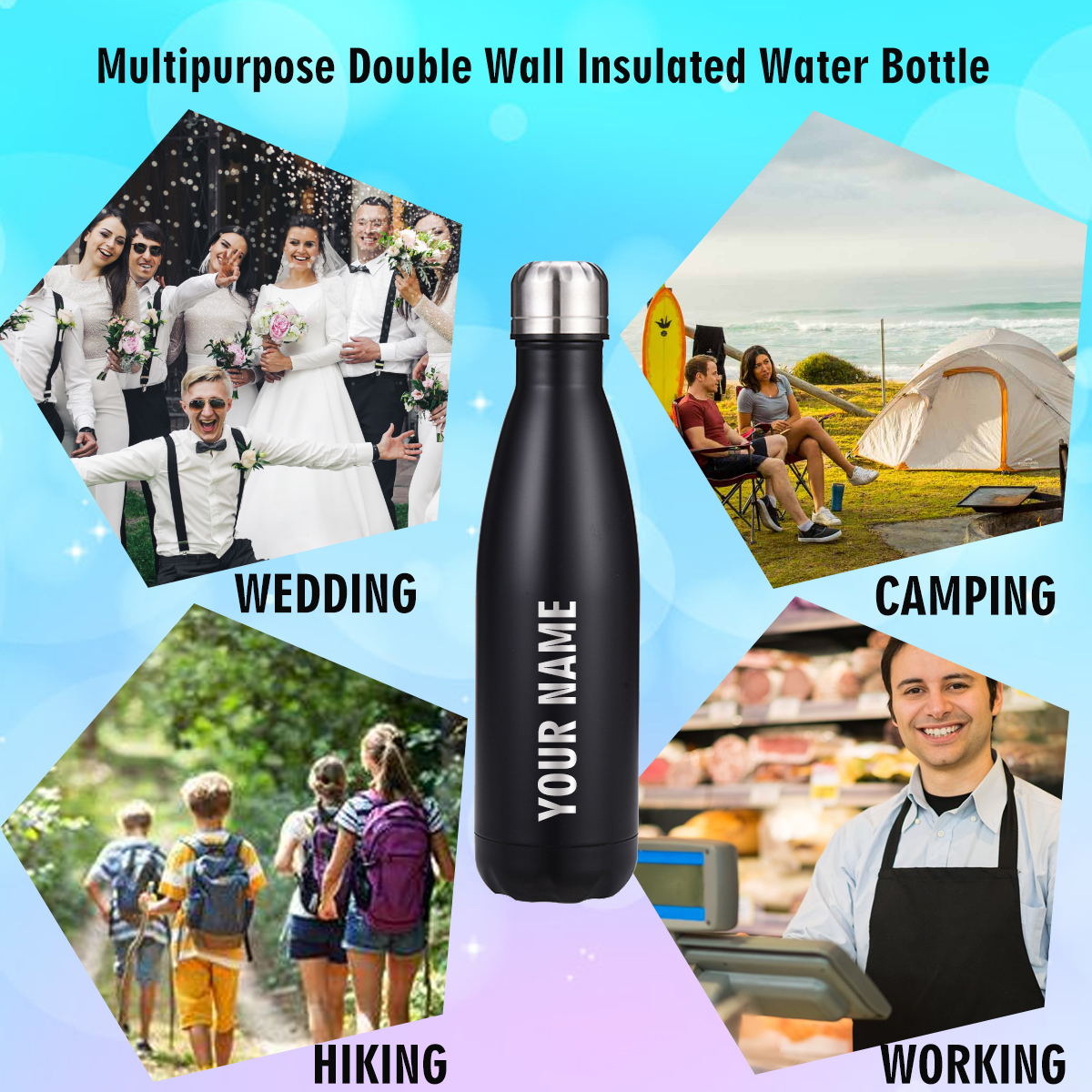 17oz Stainless Steel Water Bot - Sports Water Bottle Insulated incelemesi ve fiyatı