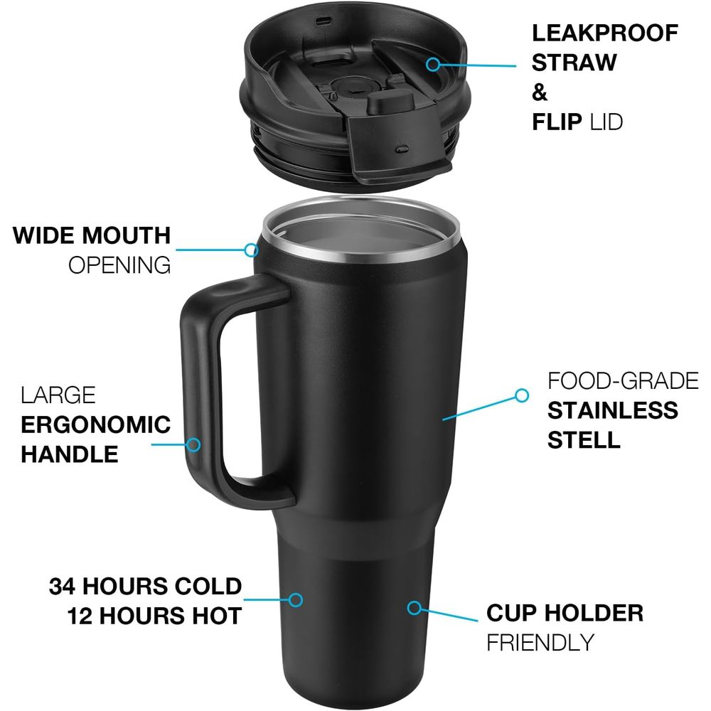40 oz Insulated Travel Mug wit - Sports Water Bottle Insulated incelemesi ve fiyatı